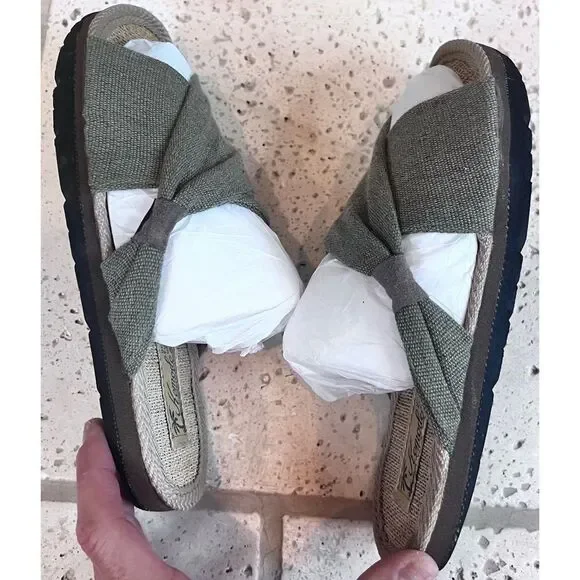 Komodo Bali Helena Green Sandal Organic Cotton & Recycled PU Footbed Size 4 - Picture 7 of 13